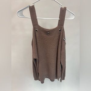 Charlotte Russe - Soft brown cut out shoulder sweater